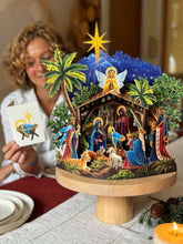 Load image into Gallery viewer, Starlit Nativity 3D Greeting Card

