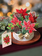 Load image into Gallery viewer, Birch Poinsettia Pop-up Greeting Cards
