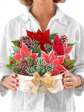 Load image into Gallery viewer, Birch Poinsettia Pop-up Greeting Cards
