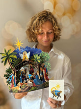 Load image into Gallery viewer, Starlit Nativity 3D Greeting Card
