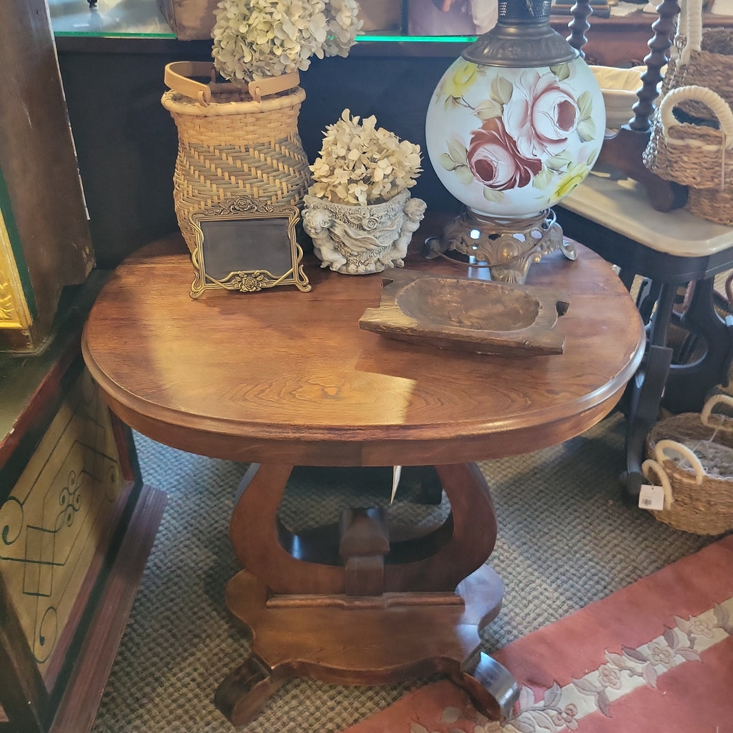 Oval Harp Style Side Table