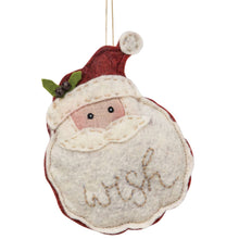 Load image into Gallery viewer, Felt Santa Wish Ornament
