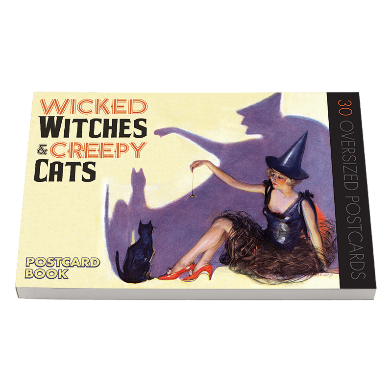 Wicked Witches & Creepy Cats Postcard Book