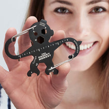 Load image into Gallery viewer, Cheeky Monkey &quot;S&quot; Double Carabiner, Keychain &amp; Multi-tool
